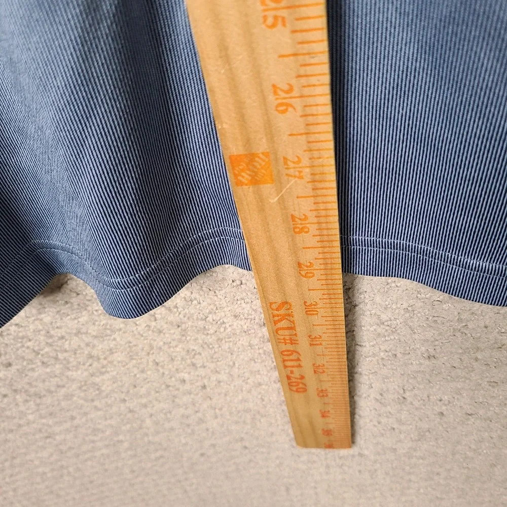 Adidas Shirt Mens XL Blue Two Tone Athletic Fit Polyester Short Sleeve Training